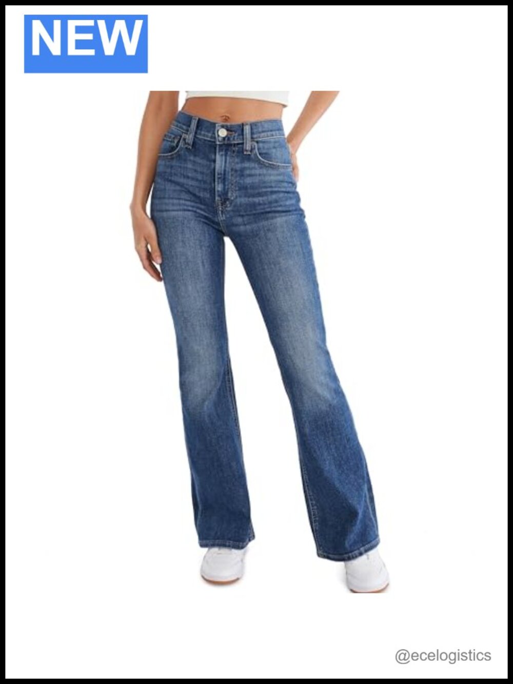High Rise Flare Jeans Women's Stretch Denim Y2K Flared Pants